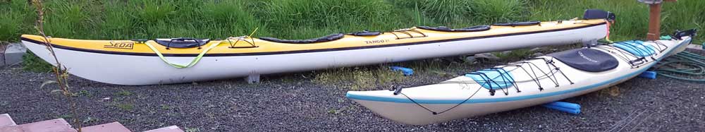 The kayaks are home
