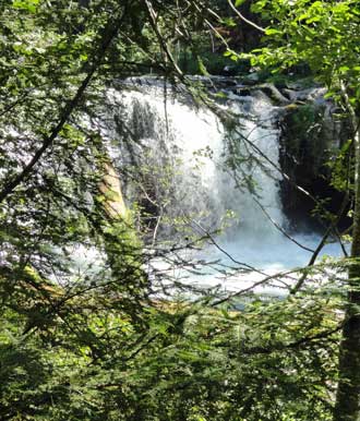 Falls upriver from Lemolo Falls, Behind: Lemolo Falls