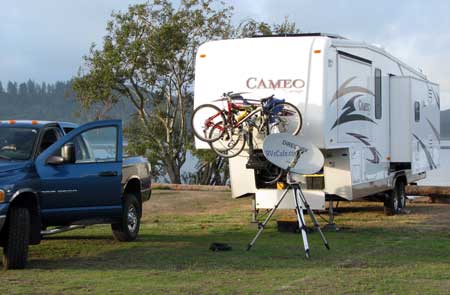 Our campsite in Waldport, Oregon