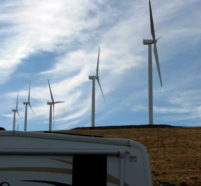 Wind generators in the Columbia Gorge