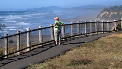 Gwen at a Pacific Ocean viewpoint