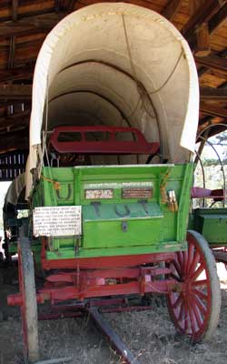 A wagon used to re-enact pioneer travel