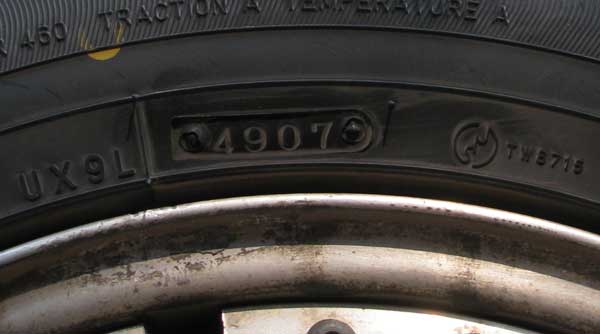 Know the age of your tires