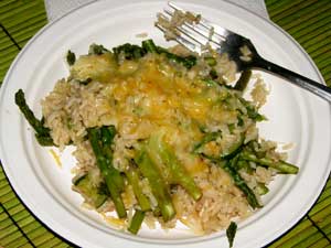 Brown rice/asparagus delight
