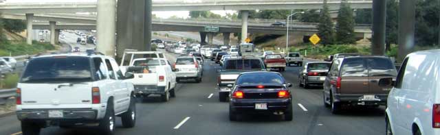 Commuter traffic in Sacramento CA