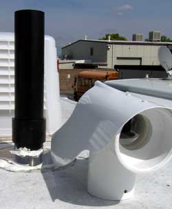 PVC extension on the vent pipe