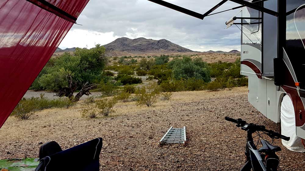 Our patio view of the desert
