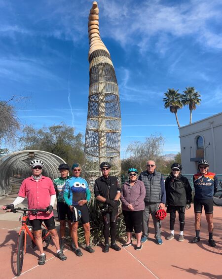 Nine riders today, I'm taking the photo