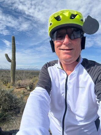 Riding back to the Saguaro National Park East