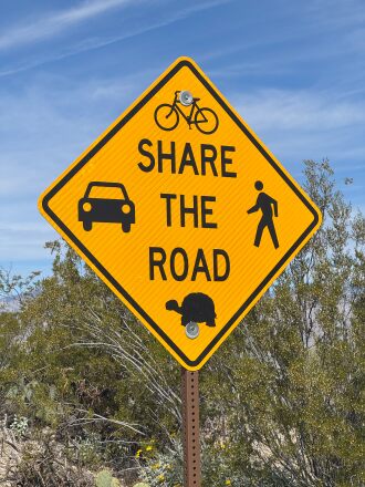 One lane road popular with bicycles