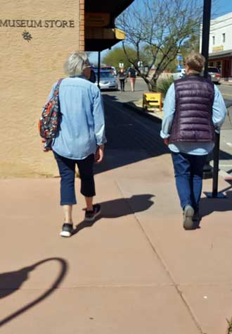 Gwen and Jeanne in downtown Wickenburg