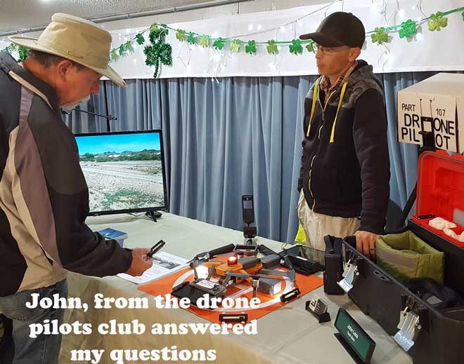 John from the Drone Pilots Club has a display