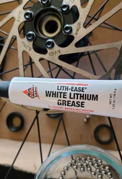 Using White Lithium Grease for the new bearings