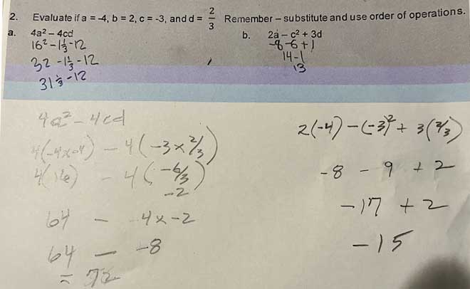 A sixth grade math problem