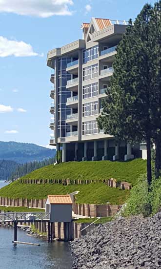 Condos overlooking the lake