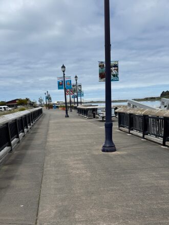 The walk along the wharf opposite old town