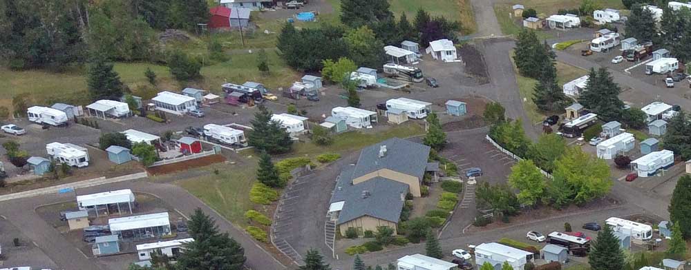 Looking west at Timber Valley SKP RV Park