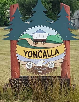 Entering Yoncalla