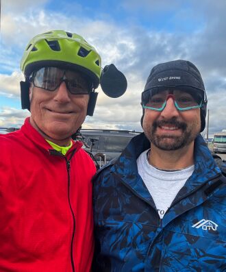 Joe and me the morning of the ride