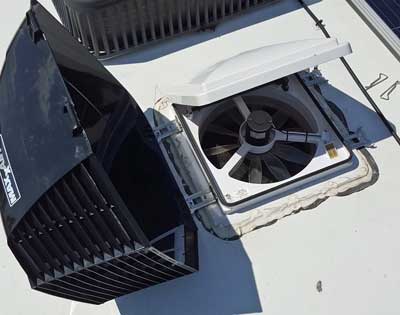 Putting a top over the high speed exhaust fan