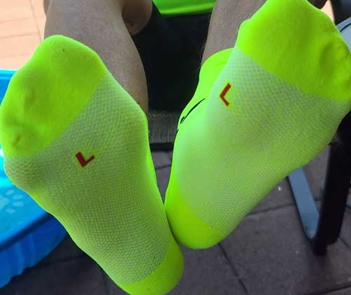 Cycling with two left socks.