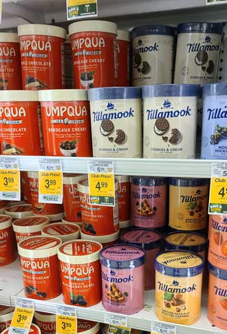 Umpqua Ice Cream just next to Tillamook Ice Cream