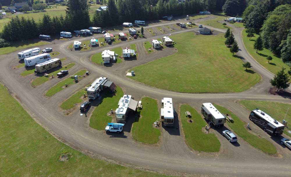 Drone view of the Elks RV Park