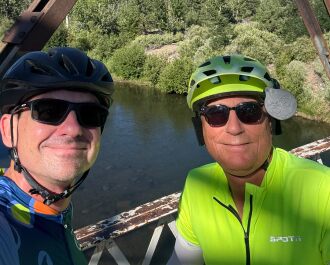 Truckee River in the background