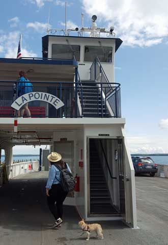 Our ferry to Madeline Island