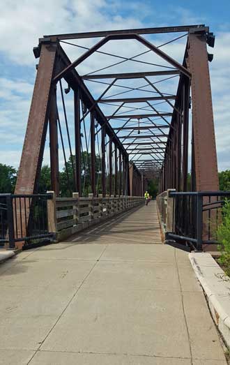 Walking, bicycling bridge over the Chippewa River in Eau Claire