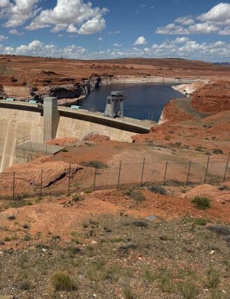 Approaching Glen Canyon Dam