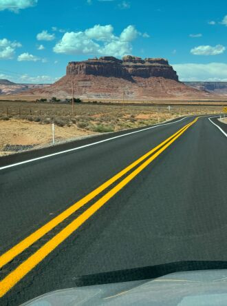 Traveling into Monument Valley