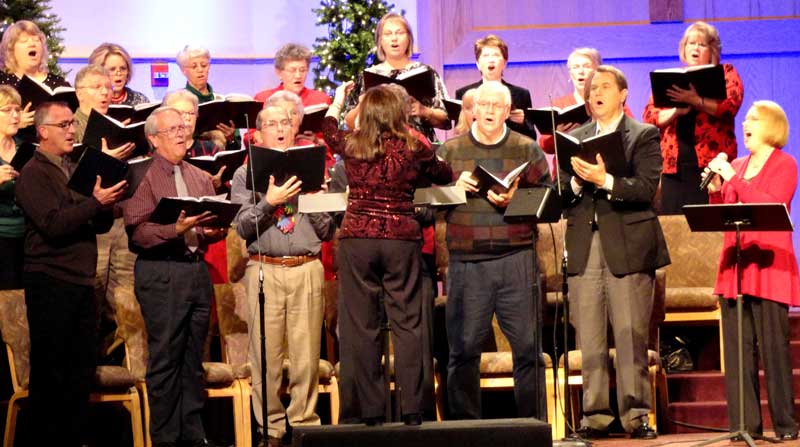 Temple Baptist Choir during the Christmas program
