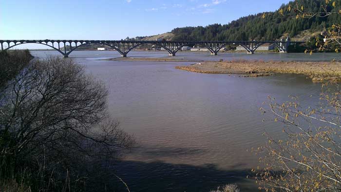 Crossing the mouth of the Rogue River at Gold Beach