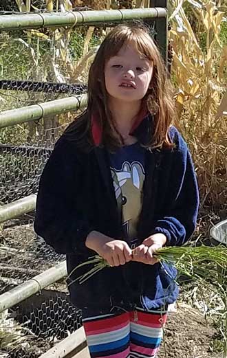 Chloe at the pumpkin patch