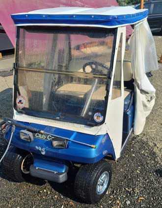 I found a golf cart for Gwen
