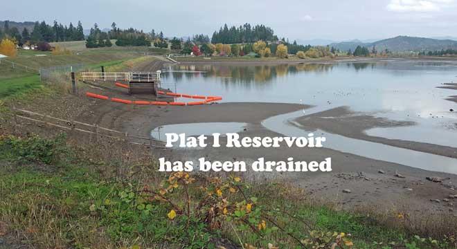 Plat I Reservoir has been drained