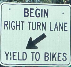 As a cyclist, can I trust this sign?
