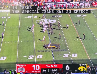 Ohio State is ahead of Iowa at the time I wrote this