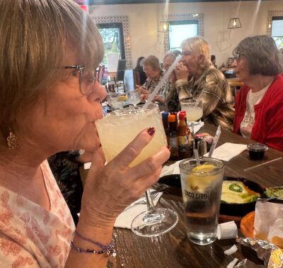 A margarita with friends.
