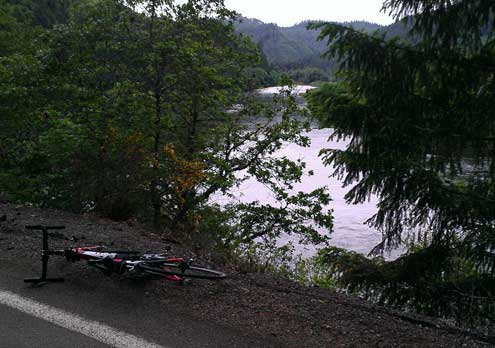 Much of the ride was along the Umpqua River, second largest in Oregon