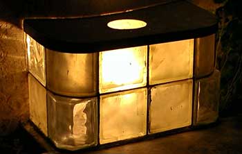 Glass block light fixture