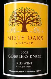 Misty Oaks Vineyard is only a few miles from us.
