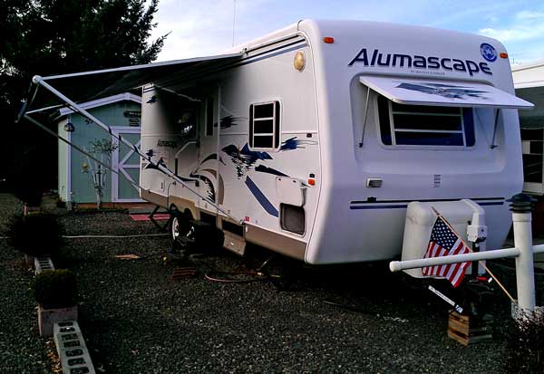 The first view of our new travel trailer