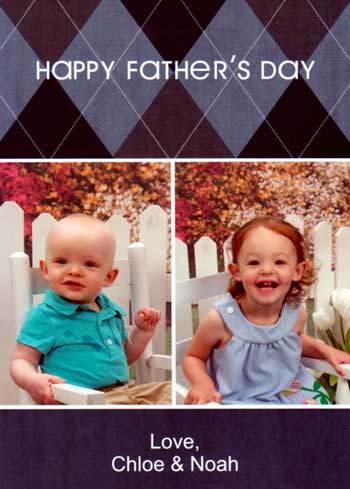 Father's Day card from Chloe and Noah