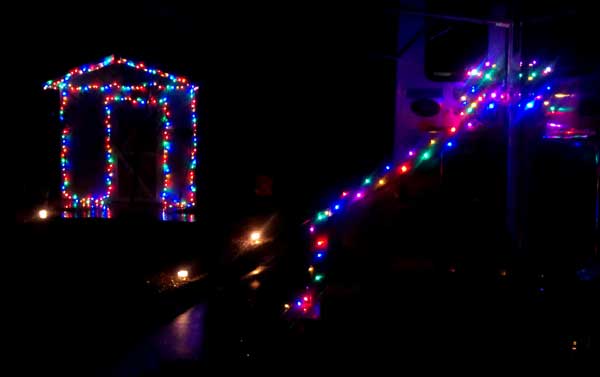 A few Christmas lights on our lot