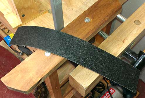 Stair grip for the front of the miter guide