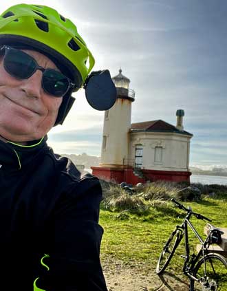 Riding to Bullards Beach Lighthouse