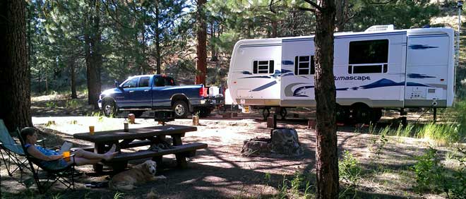 Willow Creek campground, Behind: Only store in Adin, California