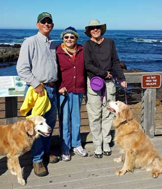 A family photo at Mackerricher State Park, Behind: Enlarged view